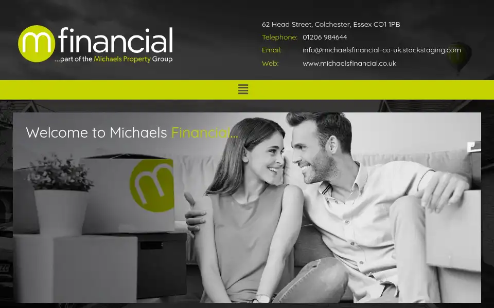 Screenshot of michaelsfinancial.co.uk