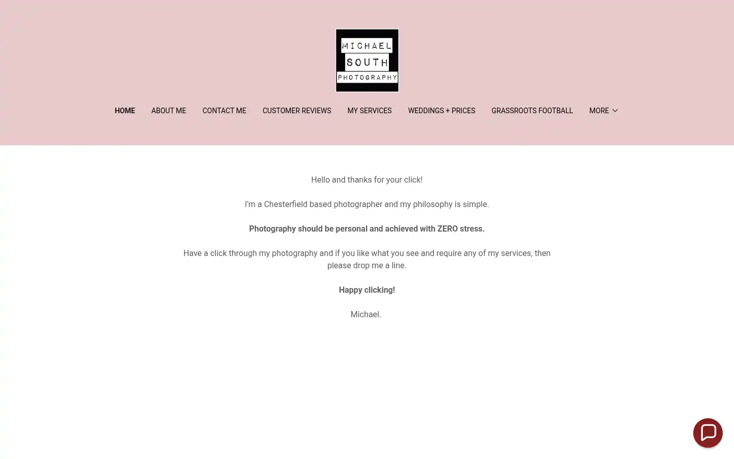 Screenshot of michaelsouthphotography.co.uk