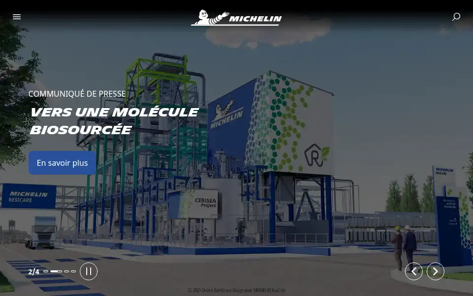 Screenshot of michelin.com