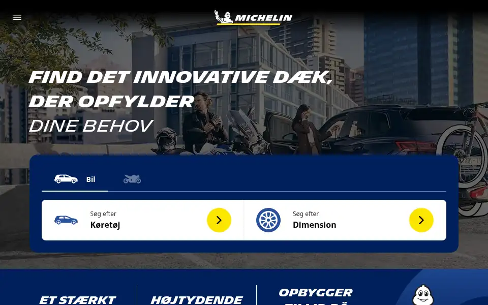 Screenshot of michelin.dk