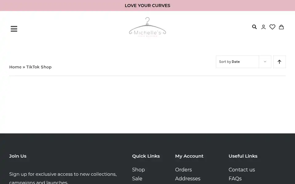 Screenshot of michellescurvyboutique.ie