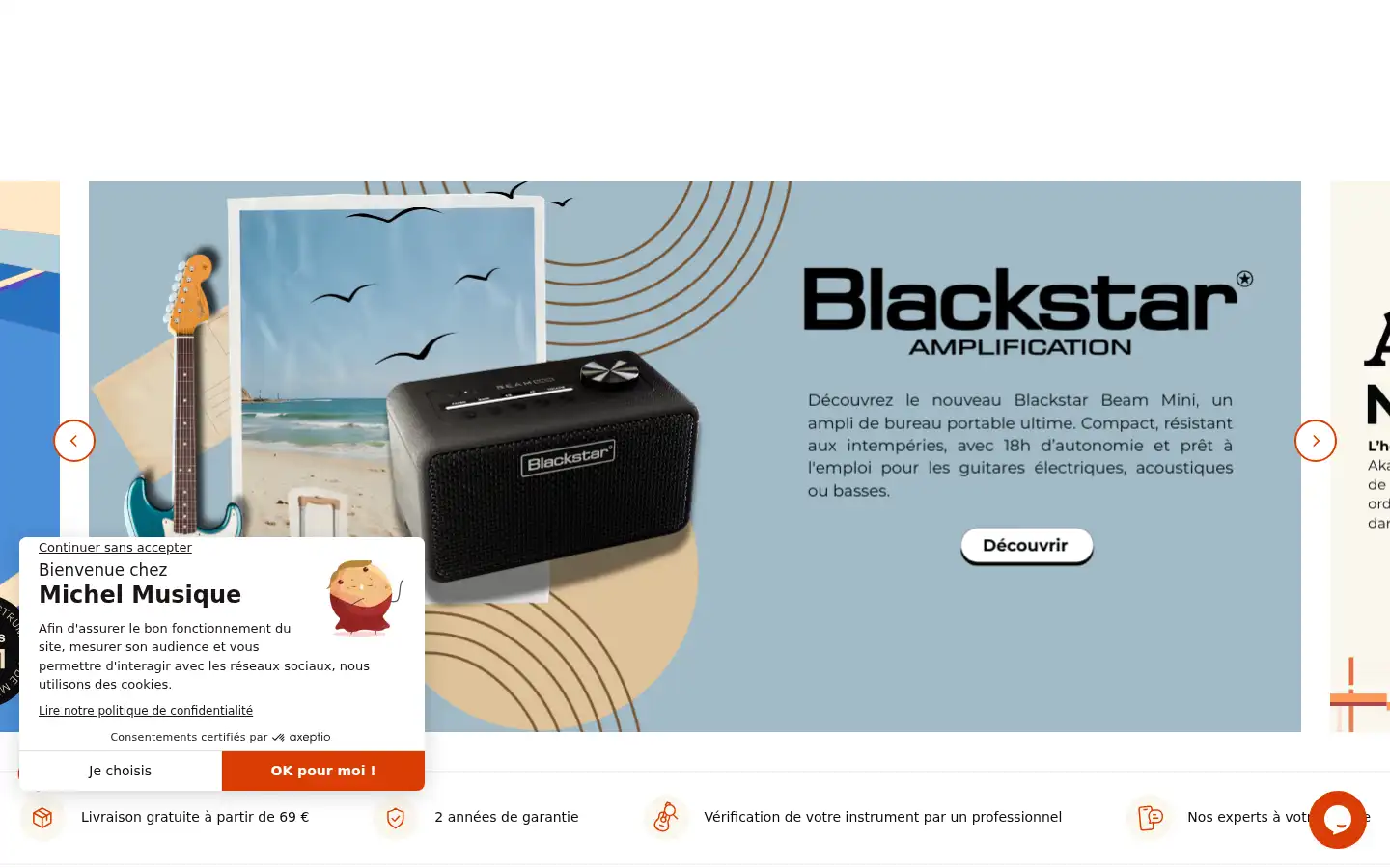 Screenshot of michelmusique.fr