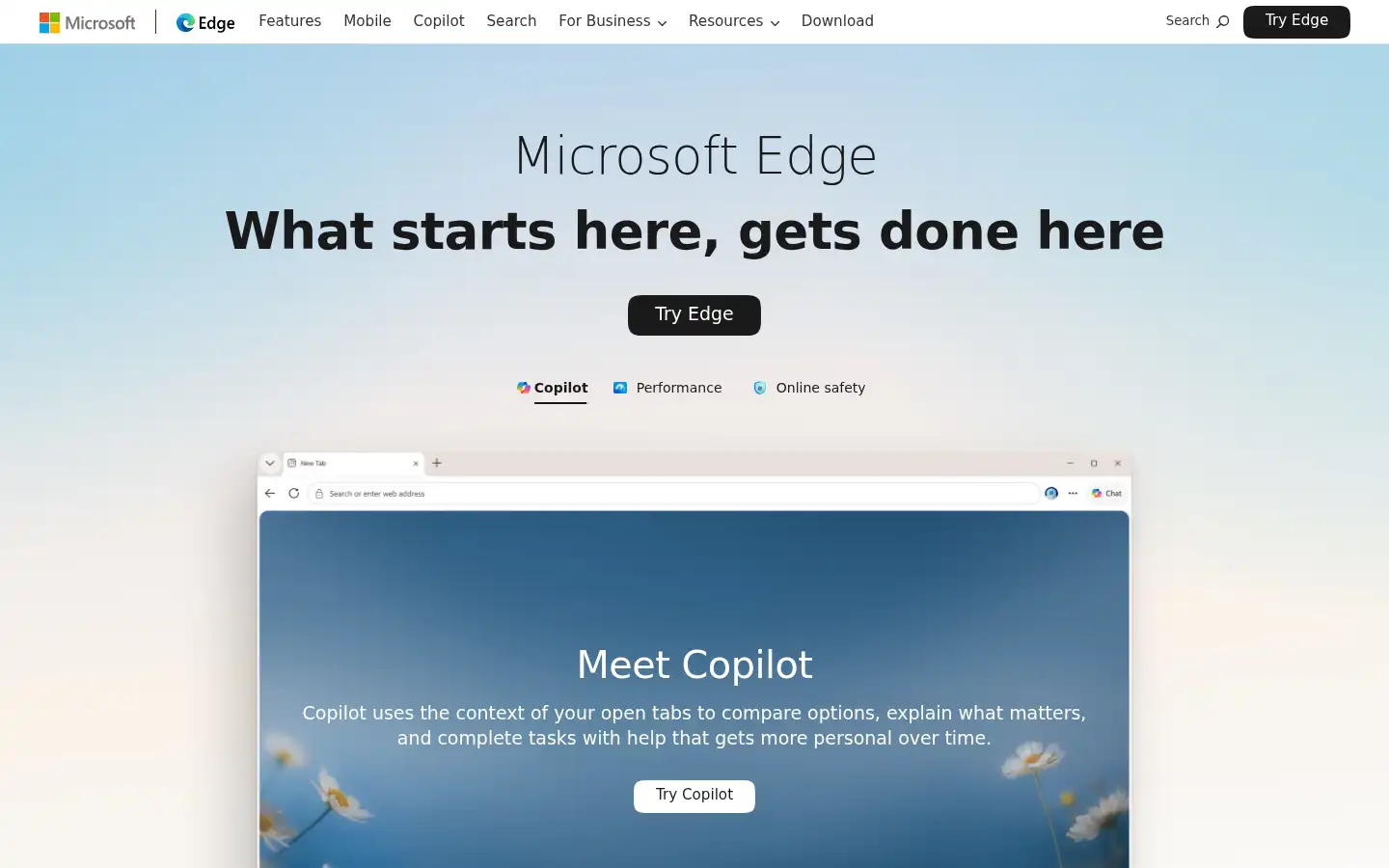 Screenshot of microsoftedge.com