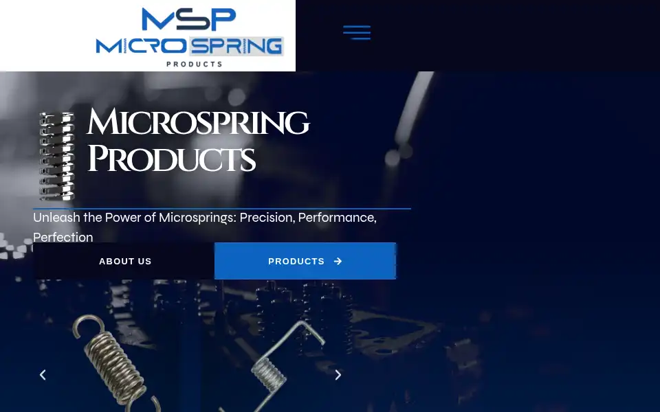 Screenshot of microsprings.com