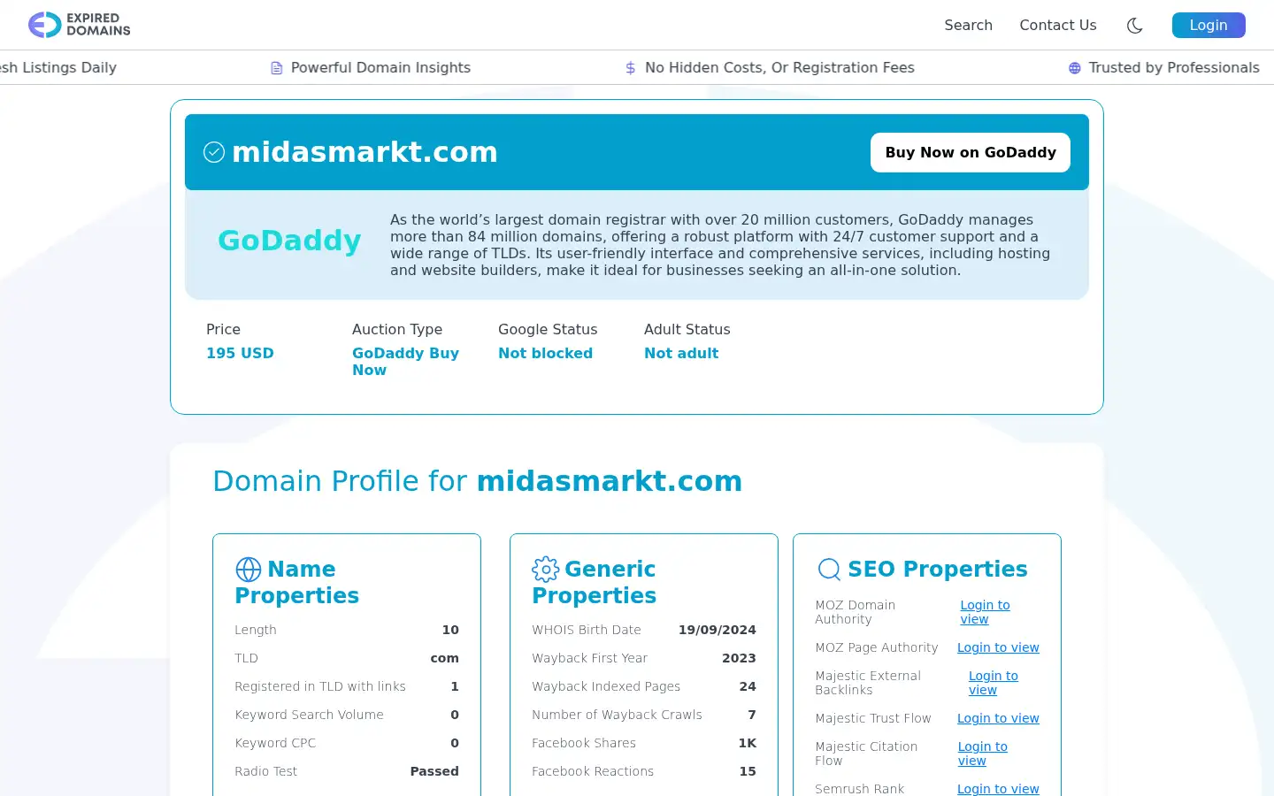 Screenshot of midasmarkt.com