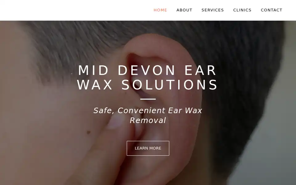 Screenshot of middevonearwaxsolutions.co.uk