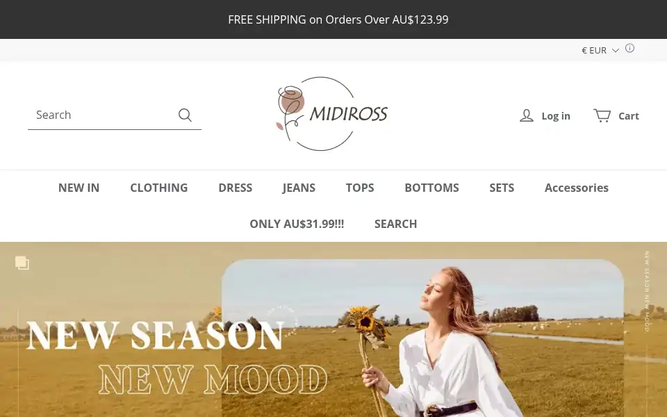 Screenshot of midiross.com.au