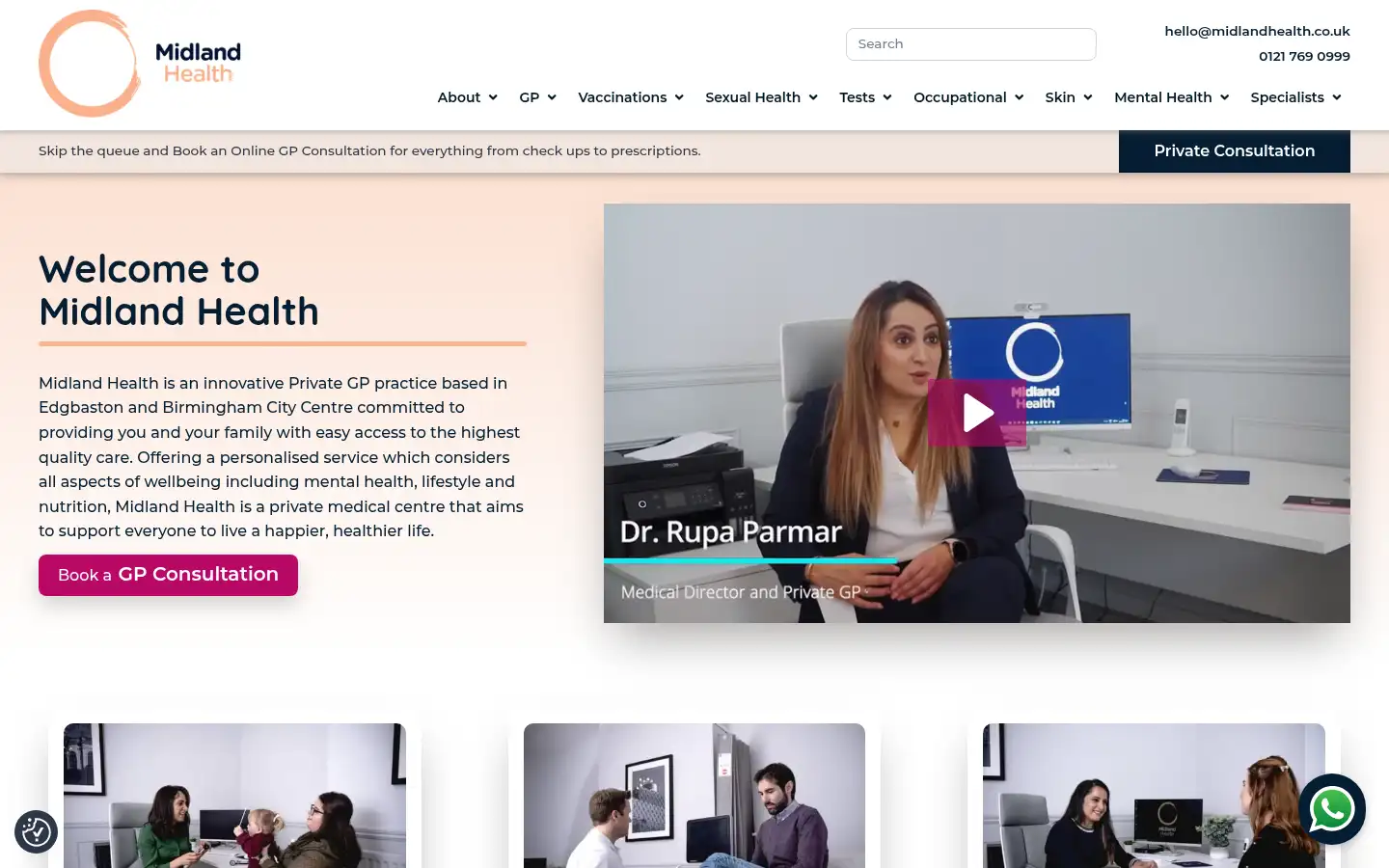 Screenshot of midlandhealth.co.uk