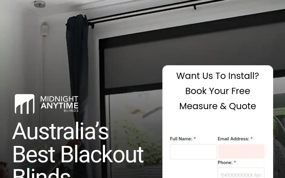 Screenshot of midnightanytimeblinds.com.au