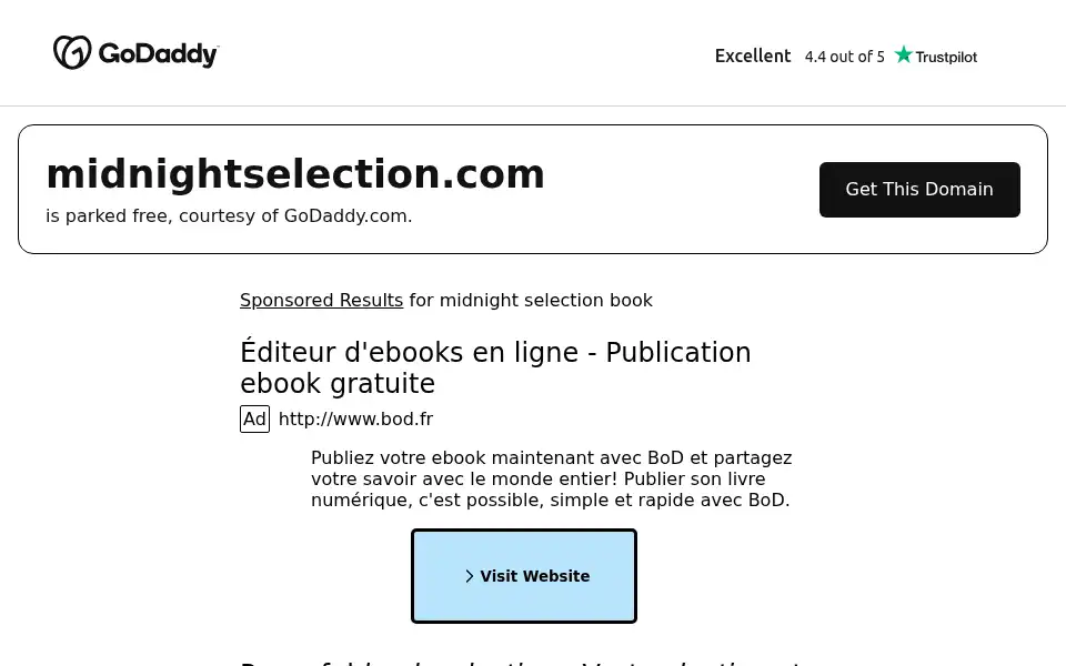 Screenshot of midnightselection.com