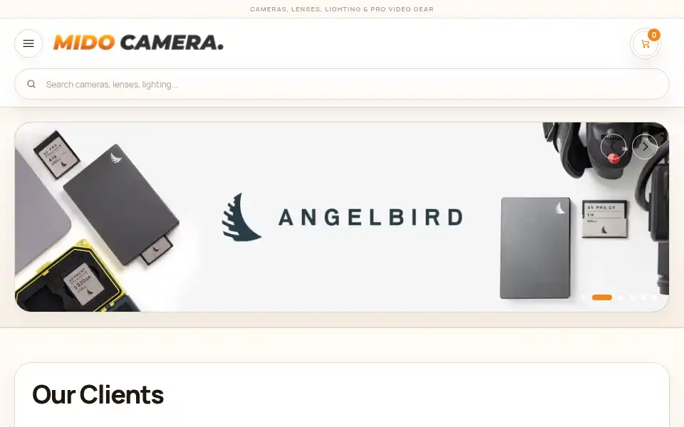 Screenshot of midocamera.com
