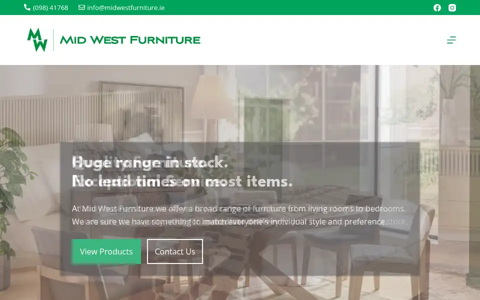Screenshot of midwestfurniture.ie