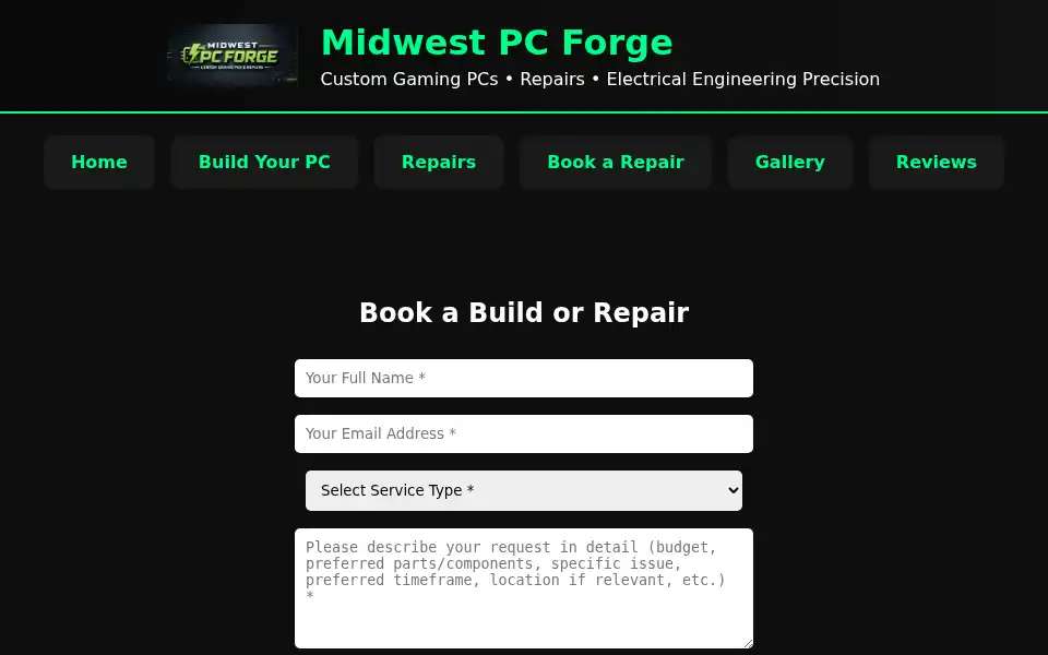 Screenshot of midwestpcforge.ie