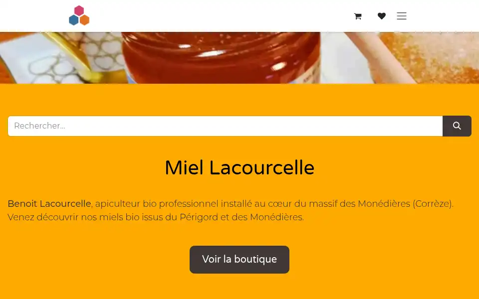 Screenshot of miel-lacourcelle.fr