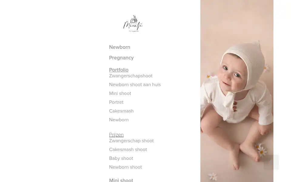 Screenshot of mientjefotografie.nl