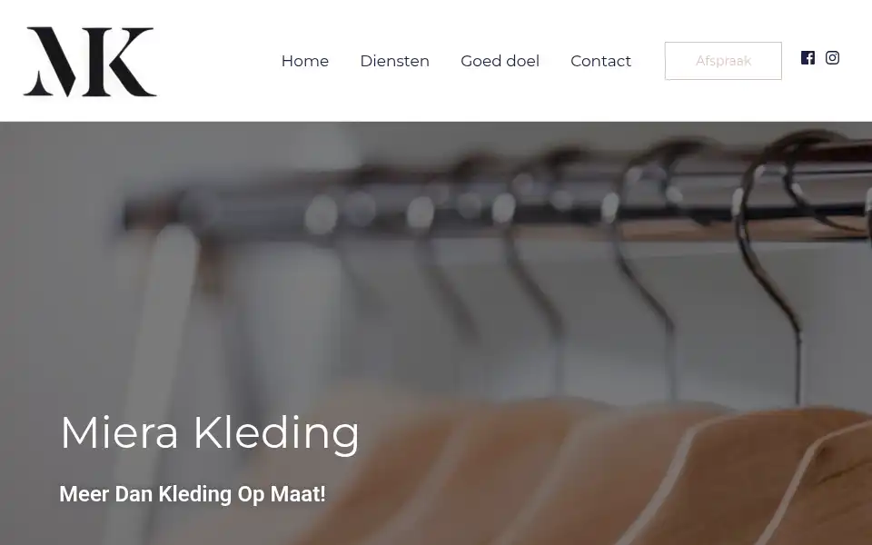 Screenshot of miera-k.nl