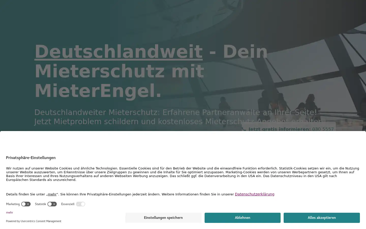 Screenshot of mieterengel.de