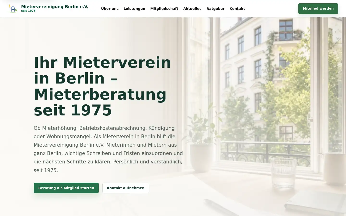 Screenshot of mietervereinigung-berlin.de