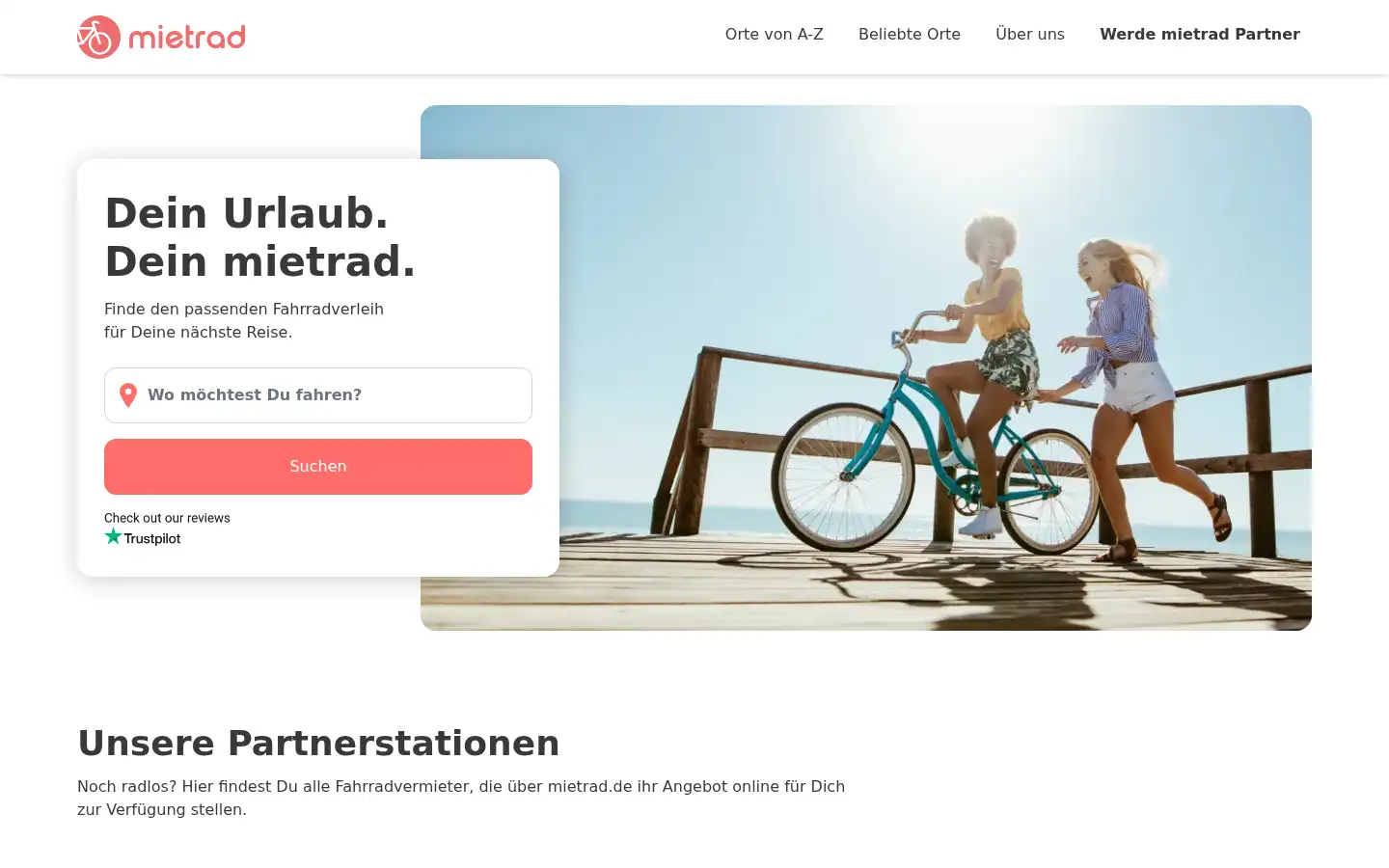 Screenshot of mietrad.de