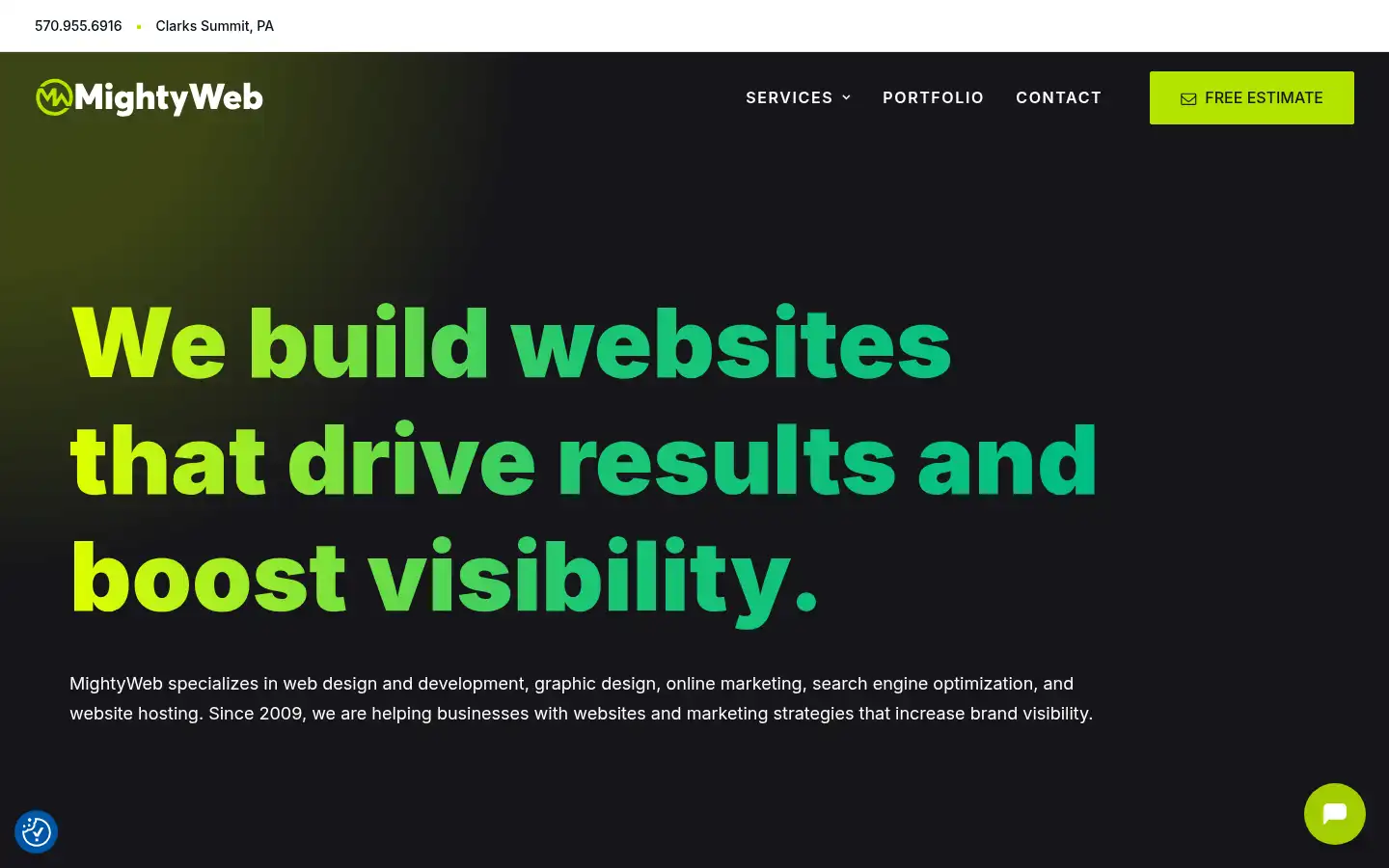Screenshot of mightywebdesigns.com