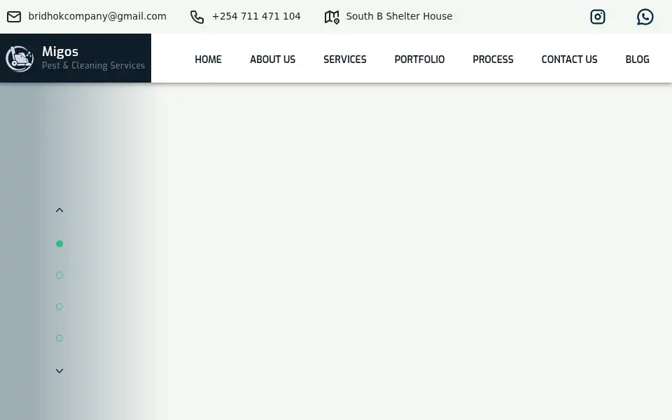 Screenshot of migospestsandcleaningservices.co.ke