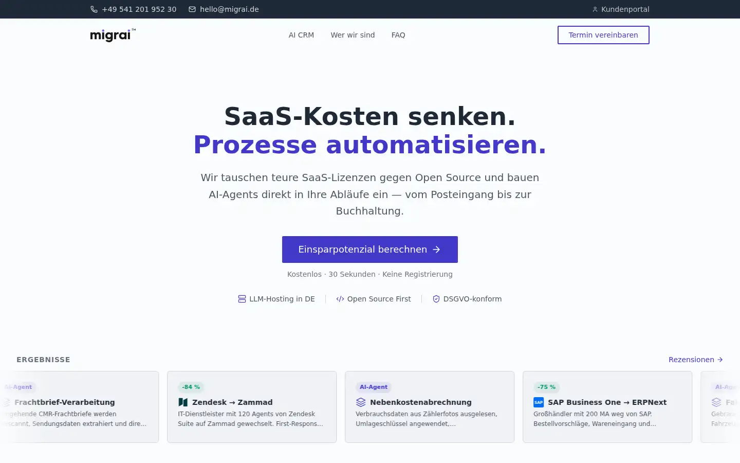 Screenshot of migrai.de