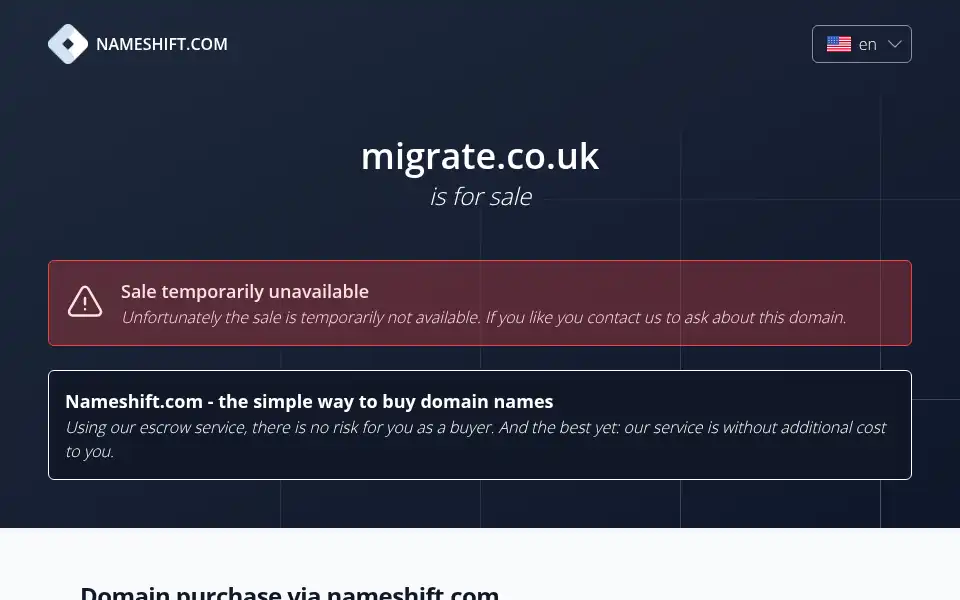 Screenshot of migrate.co.uk