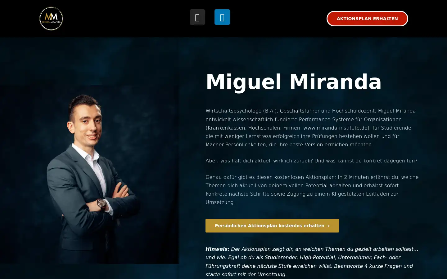 Screenshot of miguelmiranda.de