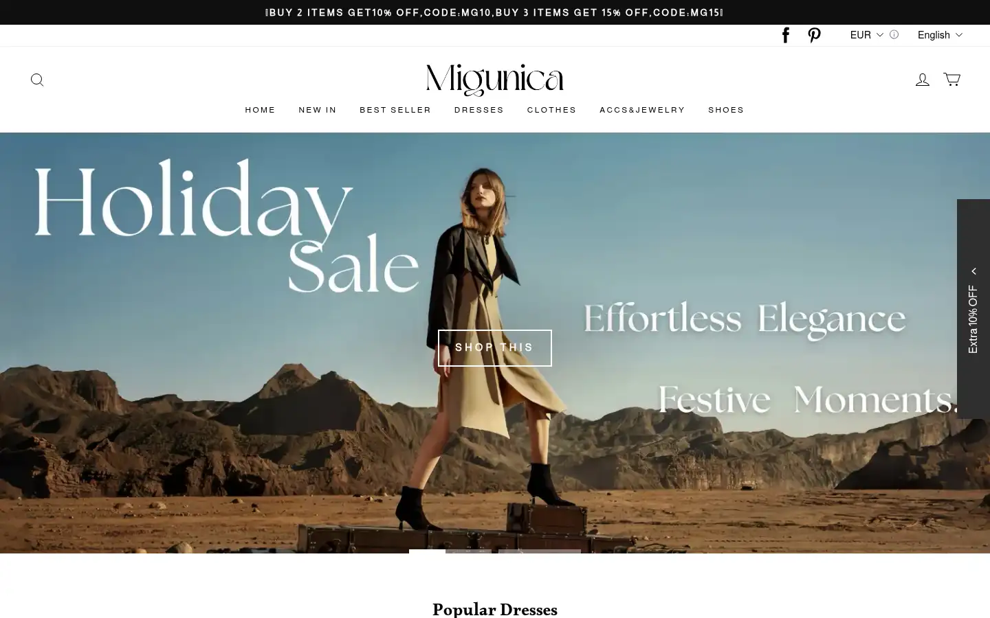 Screenshot of migunica.com