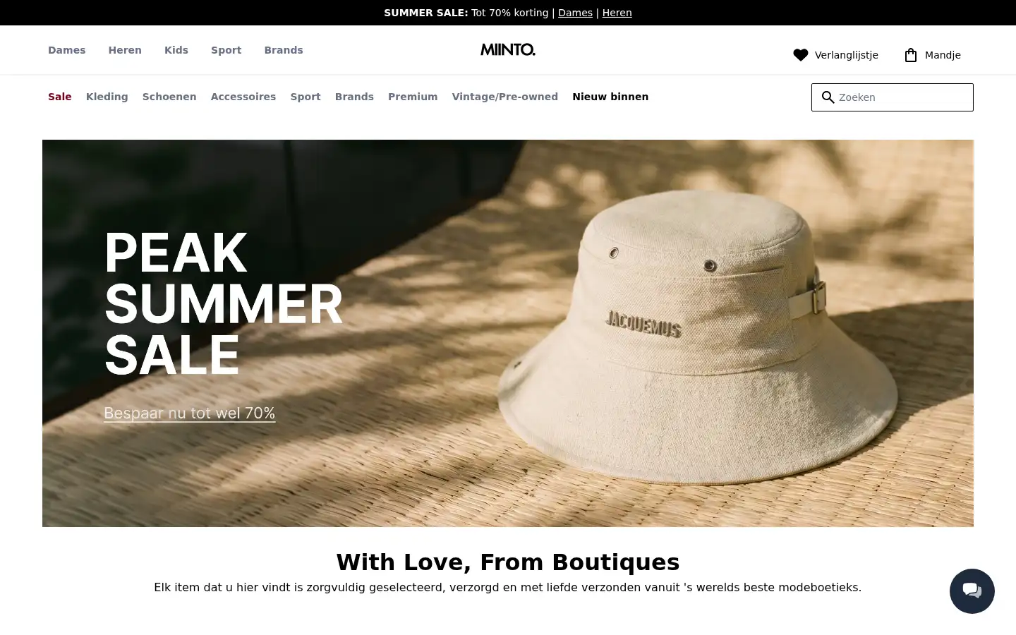 Screenshot of miinto.be