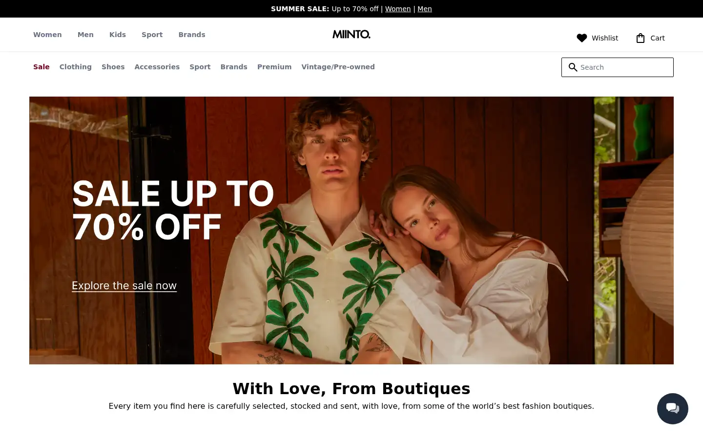 Screenshot of miinto.com