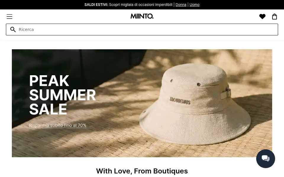 Screenshot of miinto.it