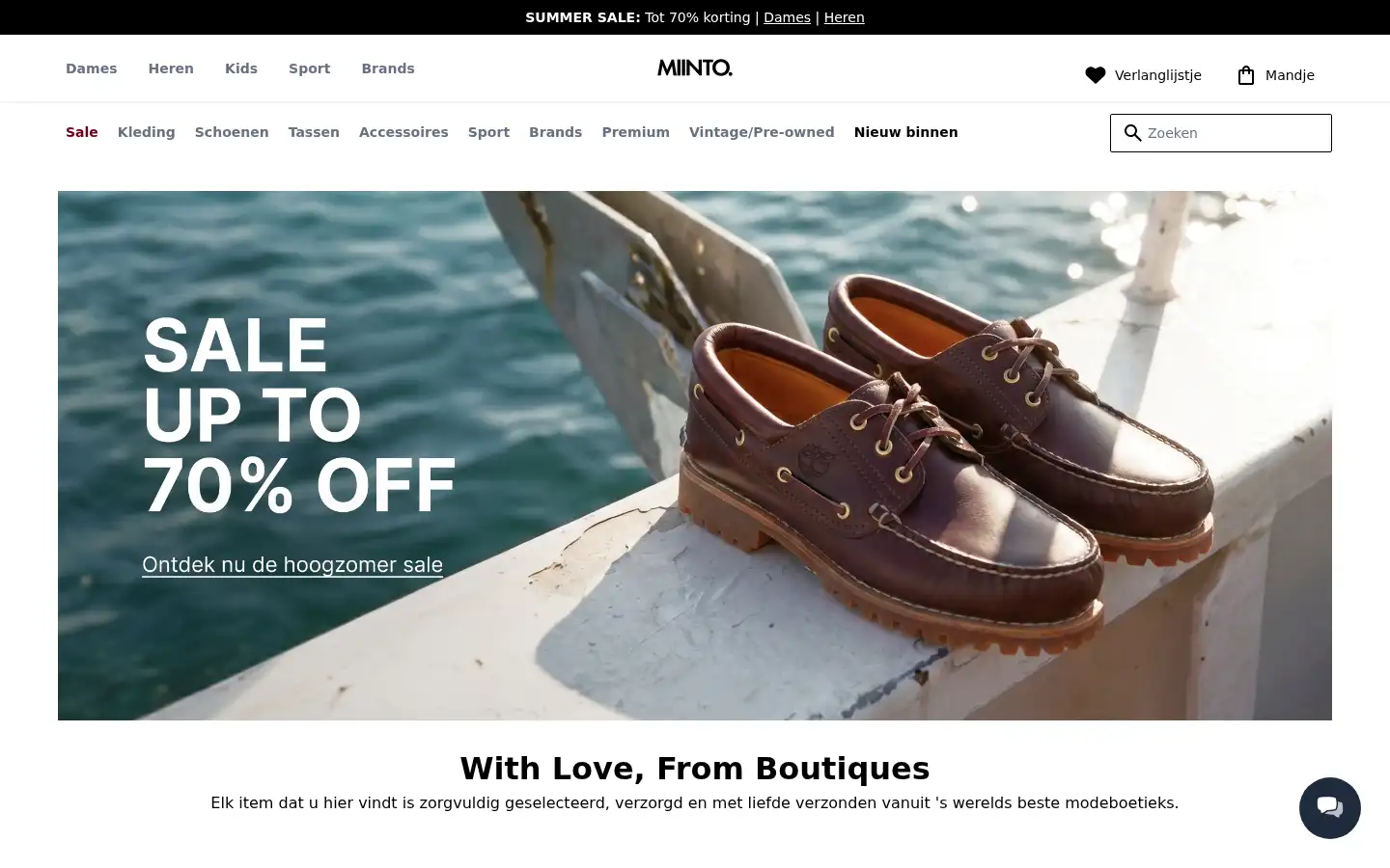 Screenshot of miinto.nl