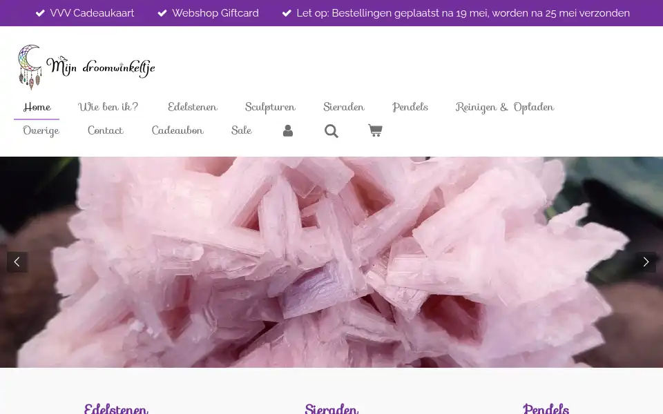 Screenshot of mijndroomwinkeltje.nl