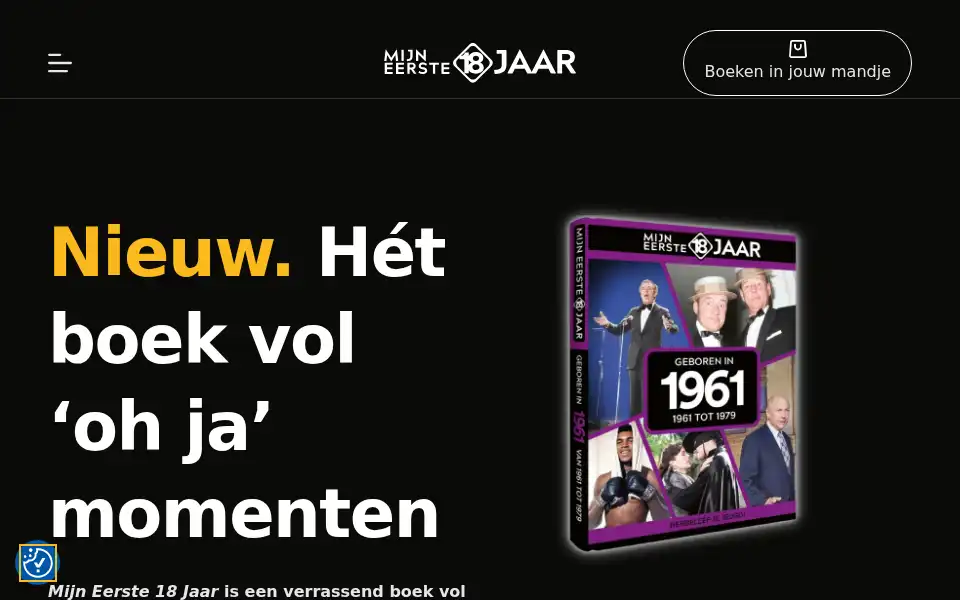 Screenshot of mijneerste18jaar.nl