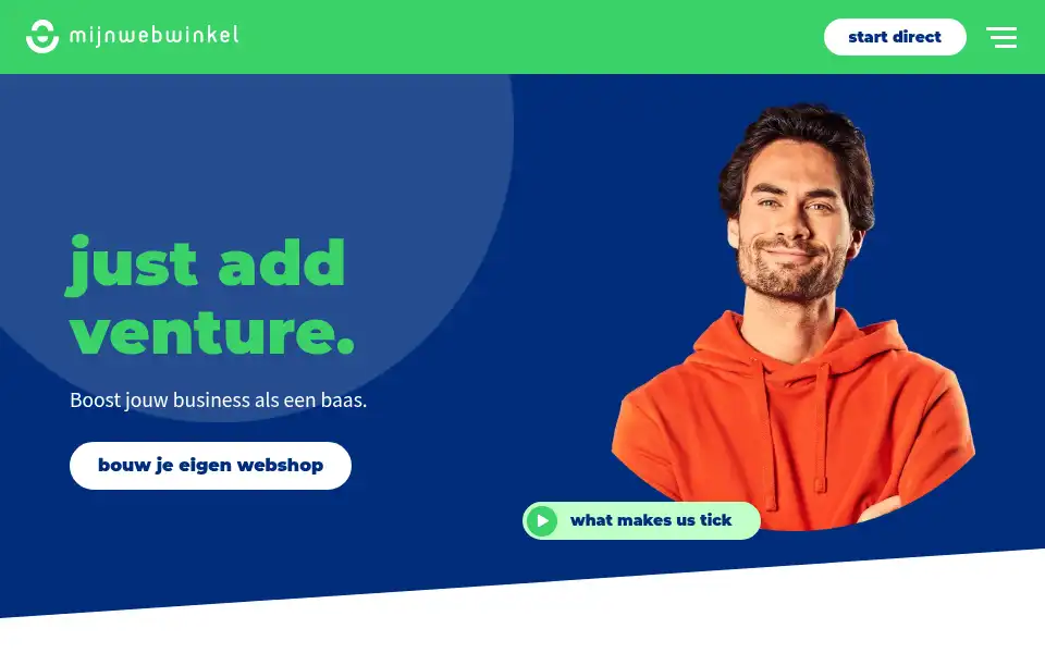 Screenshot of mijnwebwinkel.nl