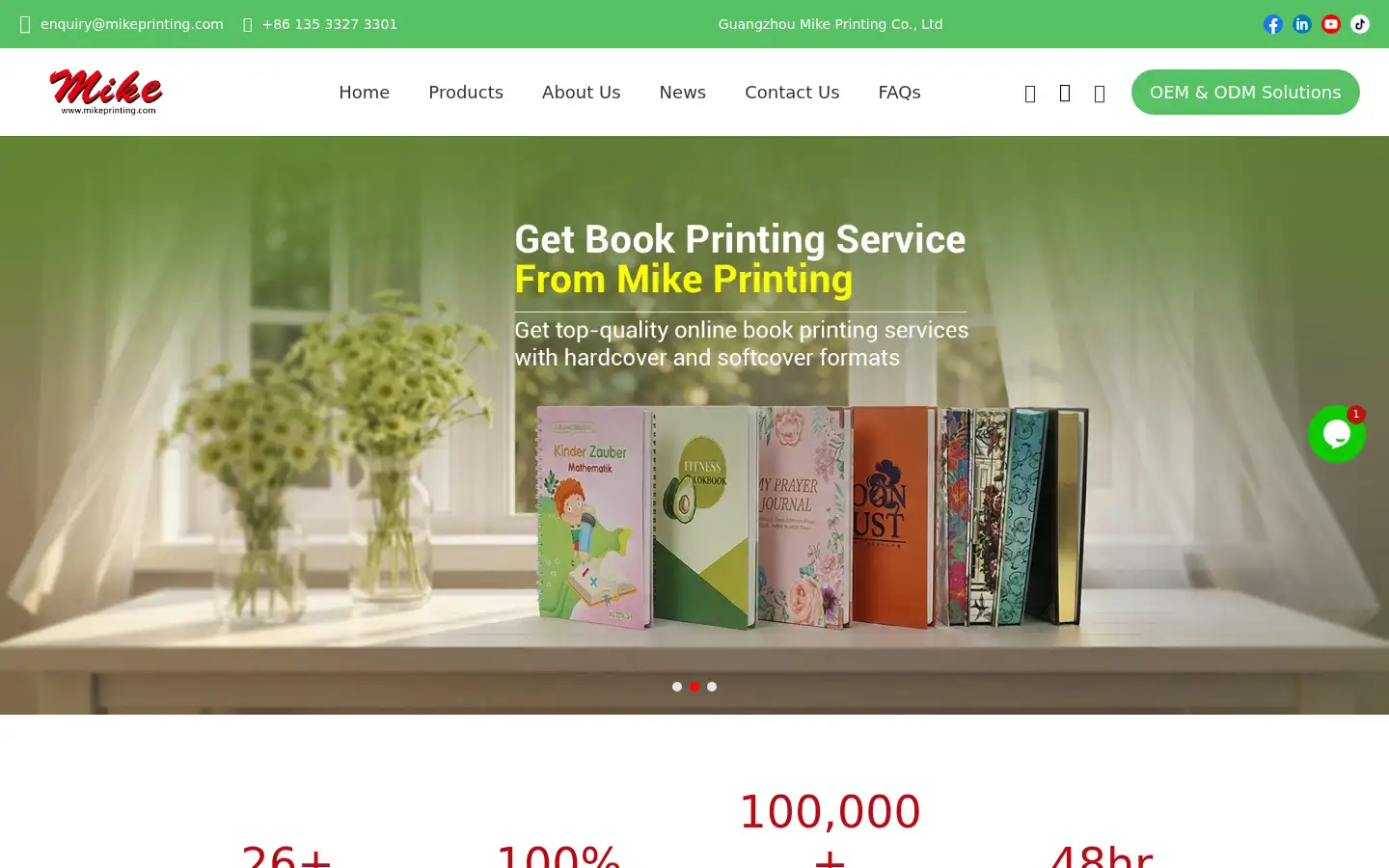 Screenshot of mikeprinting.com