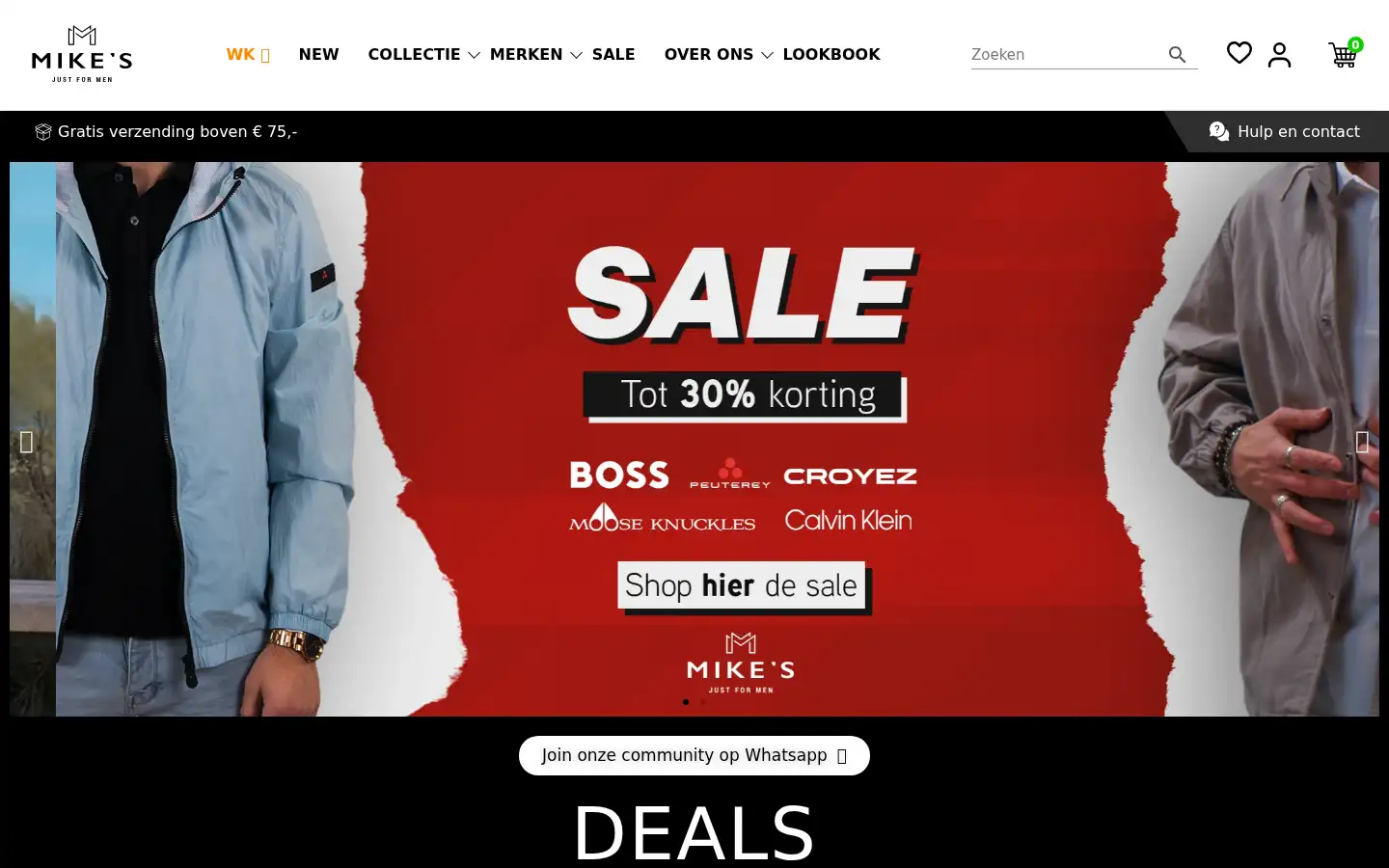 Screenshot of mikesjustformen.nl