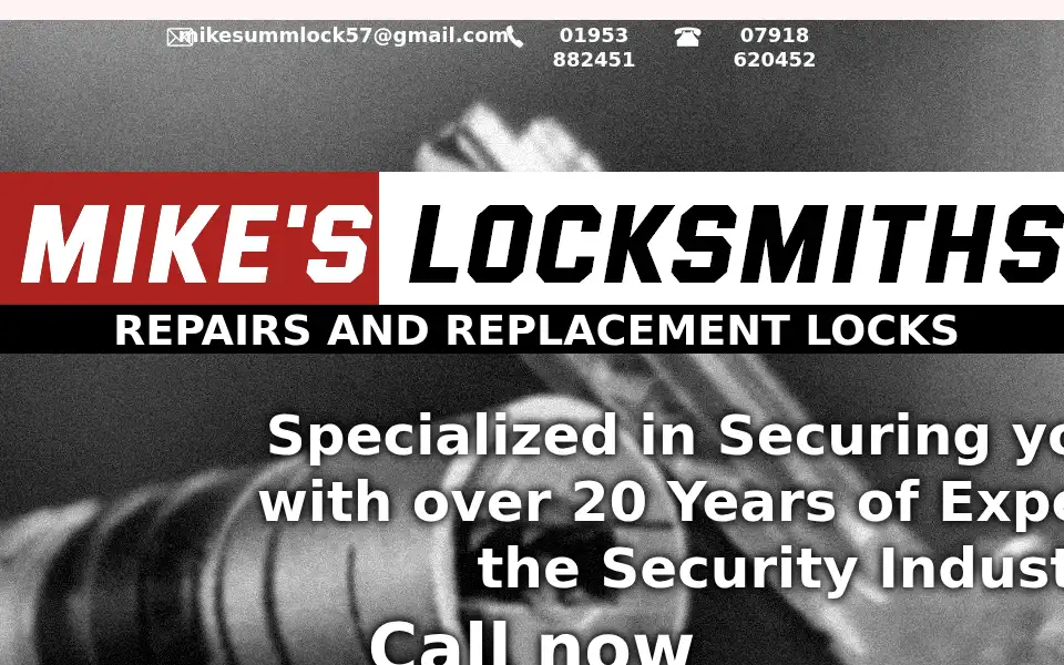 Screenshot of mikeslocks.co.uk