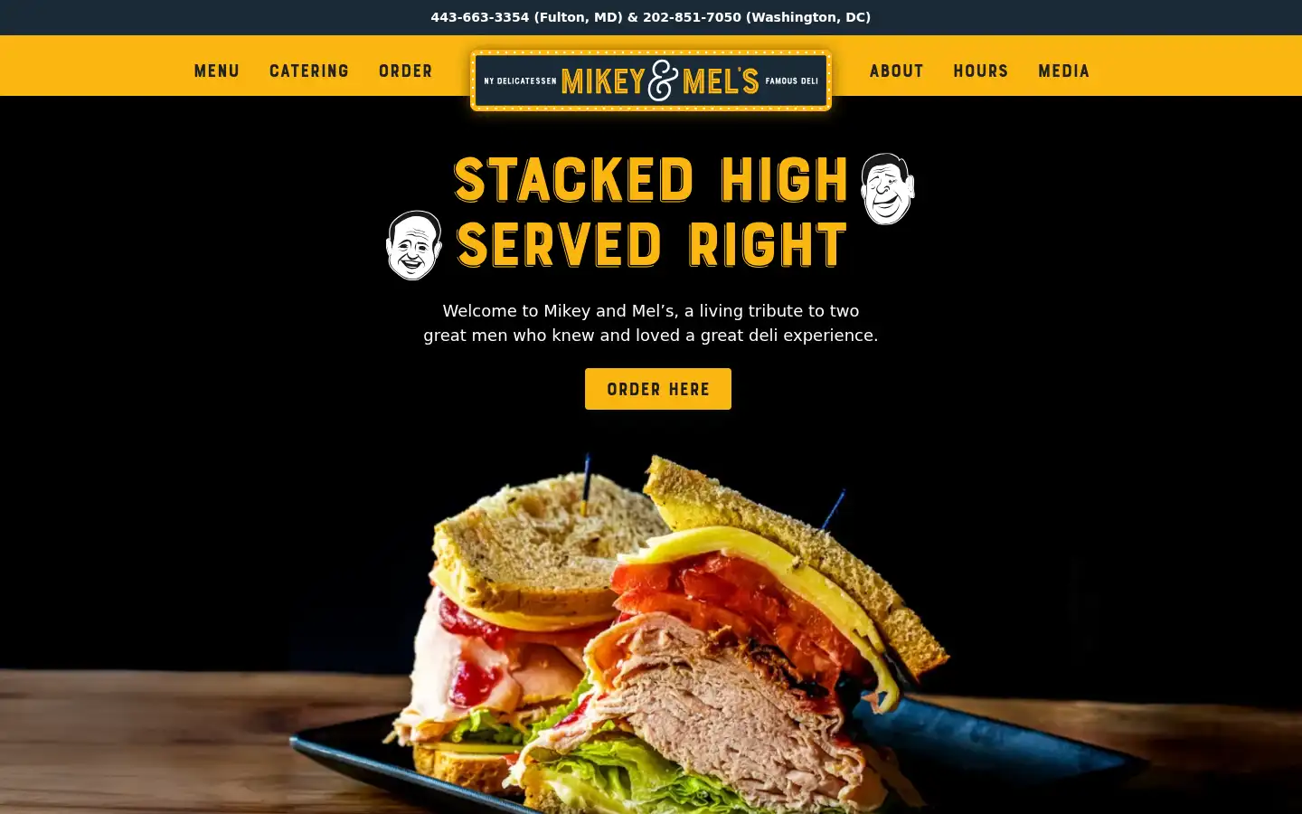 Screenshot of mikeyandmelsdeli.com