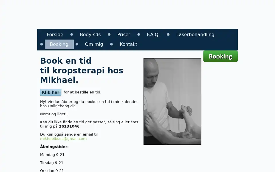 Screenshot of mikhaellaukropsterapi.dk