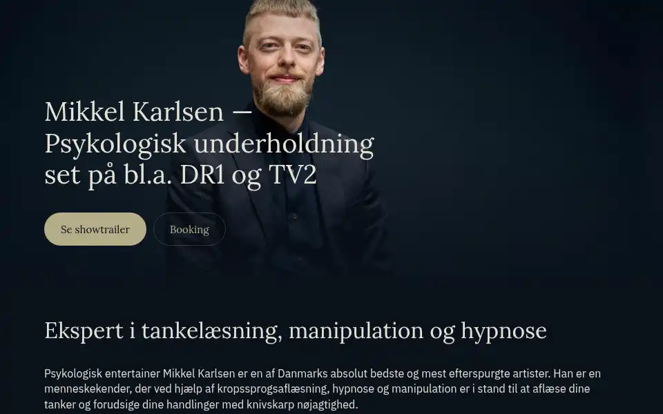 Screenshot of mikkelkarlsen.dk