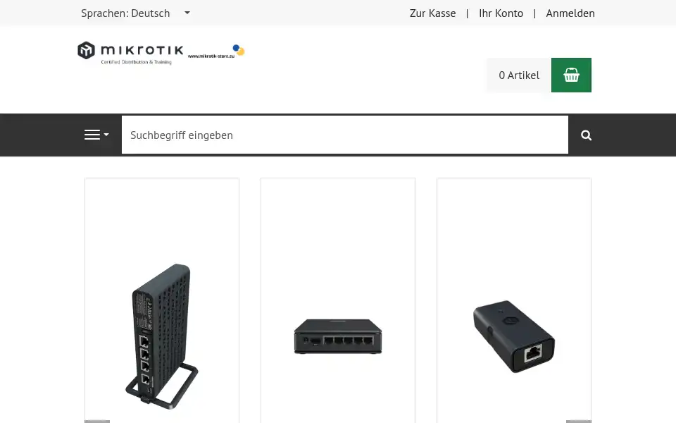 Screenshot of mikrotik-store.eu