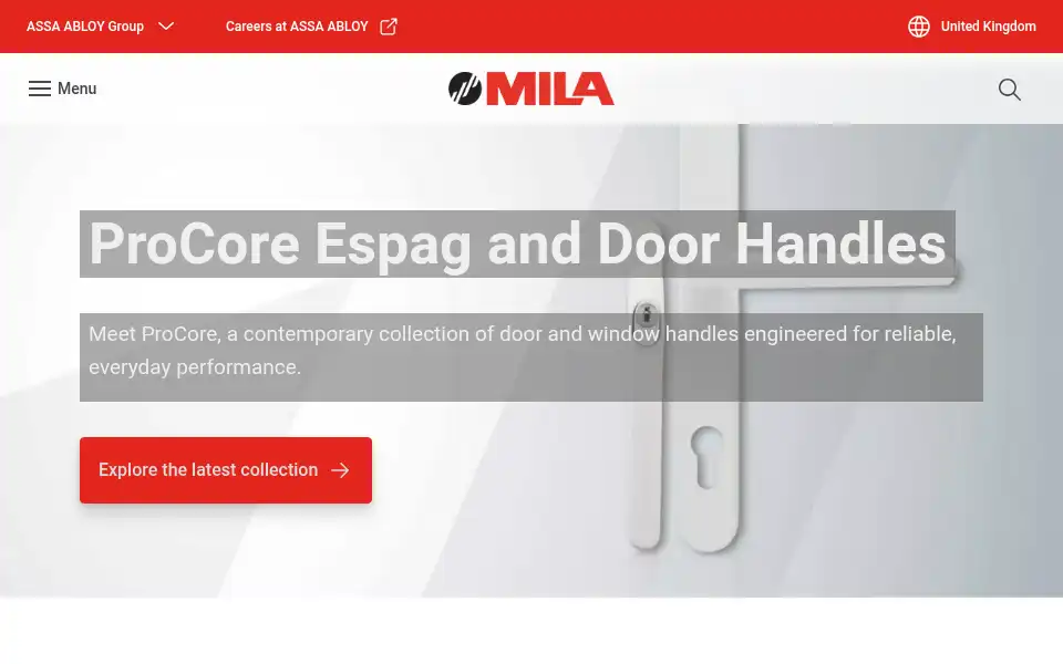 Screenshot of mila.co.uk