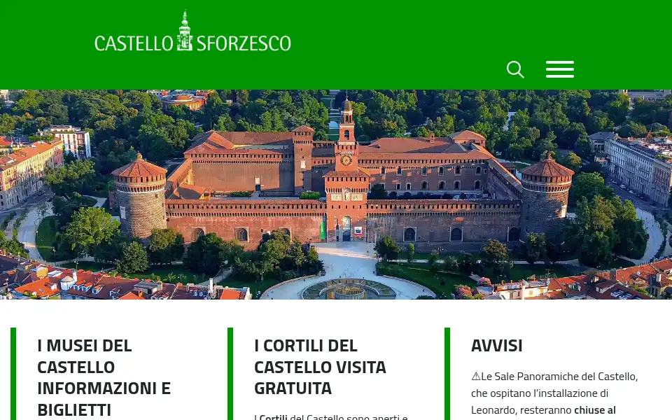 Screenshot of milanocastello.it