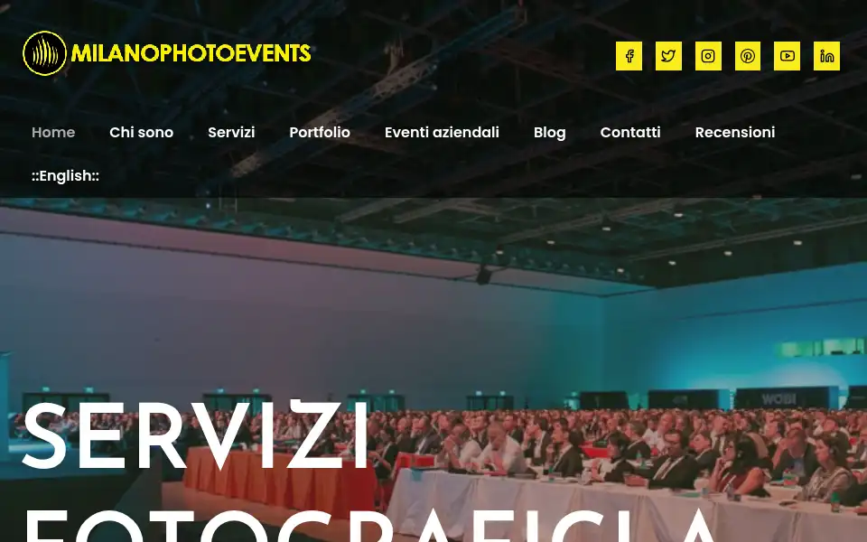 Screenshot of milanophotoevents.com