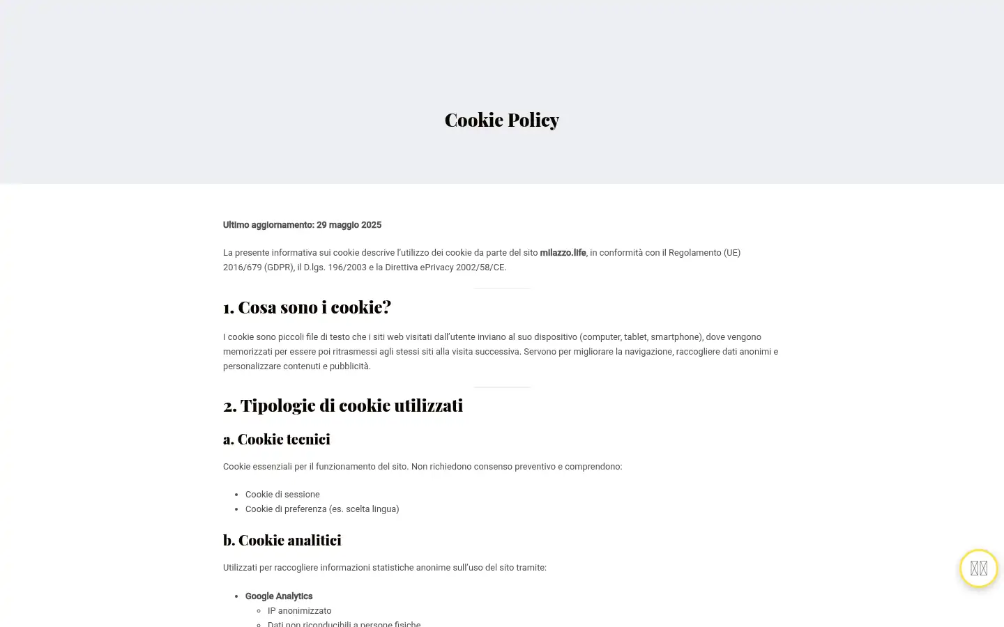 Screenshot of milazzo.life