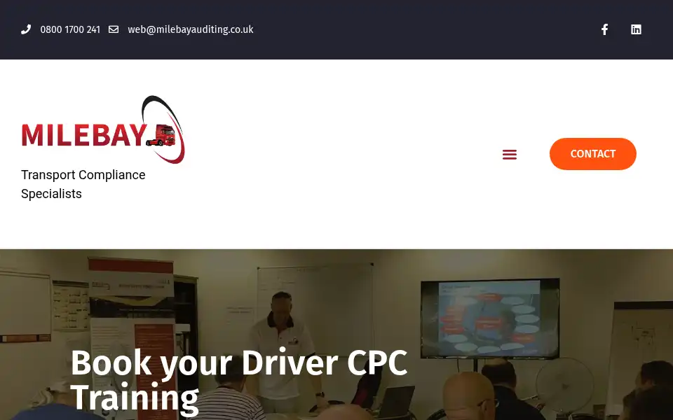 Screenshot of milebayauditing.co.uk