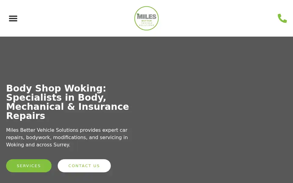 Screenshot of milesbvs.co.uk
