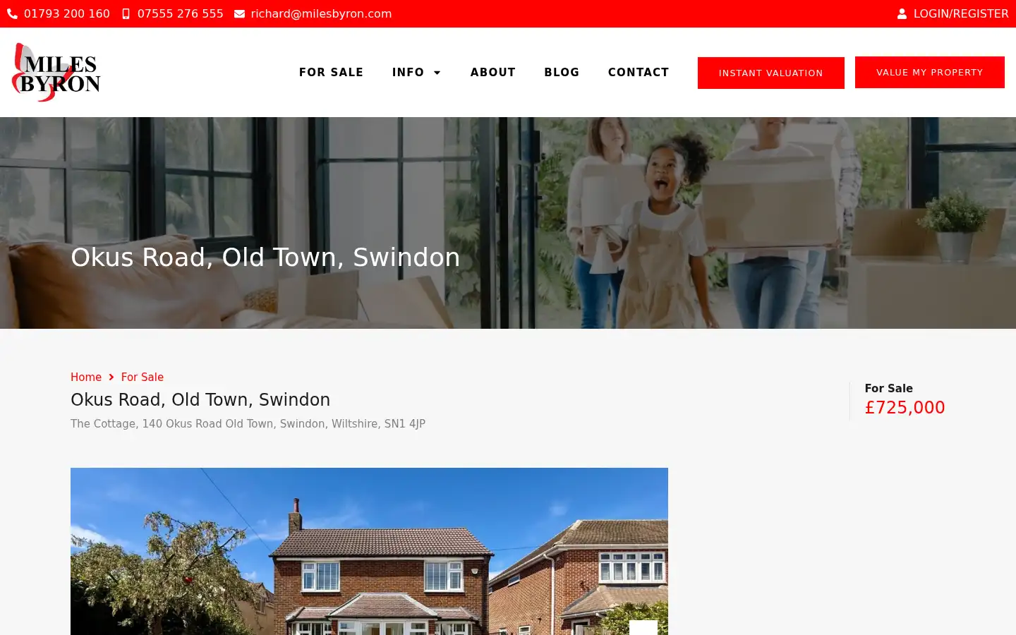 Screenshot of milesbyron.com